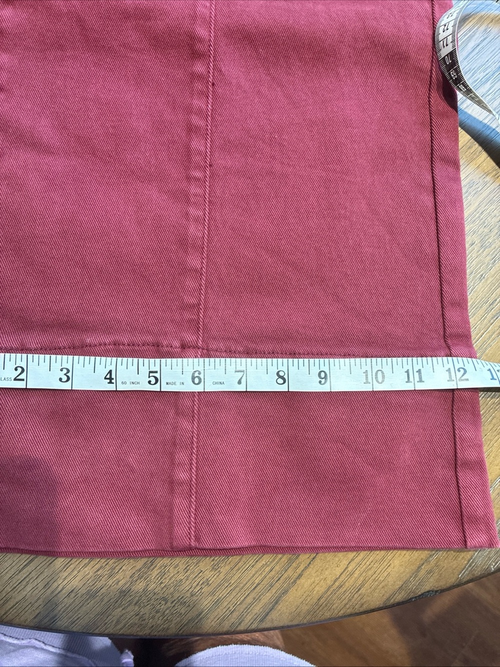 Risen Wide-Leg Tummy Control Jeans — Wine Red - Picture 12 of 12